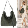 Torebka damska Tommasini shopper worek pleciona na ramię torba 3899 Zielona