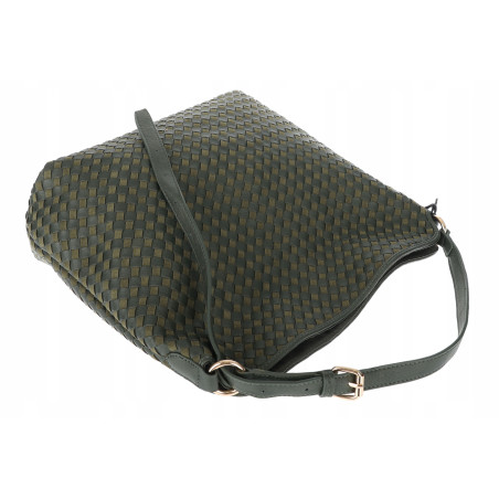 Torebka damska Tommasini shopper worek pleciona na ramię torba 3899 Zielona