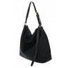 Torebka damska Tommasini shopper worek A4 pleciona na ramię 3899 Czarna