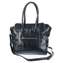 Torebka Damska shopper Teczka torba na ramię duża pojemna AM616 Granatowa
