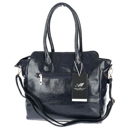 Torebka Damska shopper Teczka torba na ramię duża pojemna AM616 Granatowa