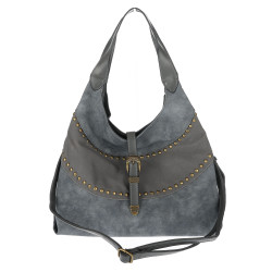 Torebka damska do ręki shopper worek torba na ramię listonoszka D530 Szara