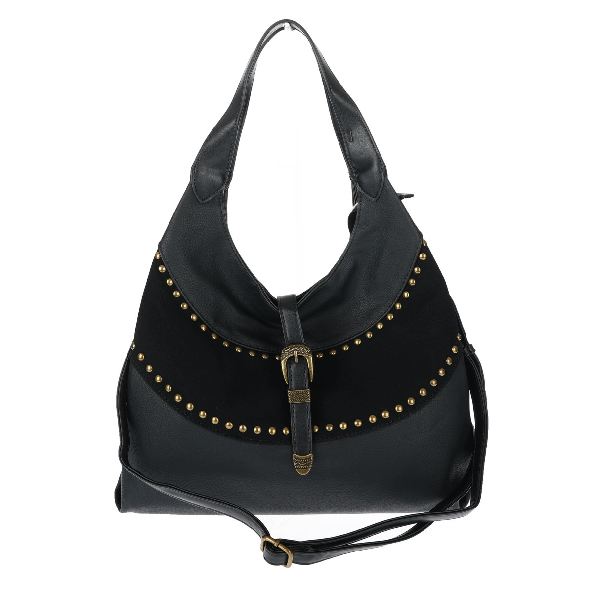 Torebka damska do ręki shopper worek torba na ramię listonoszka D530 Czarna