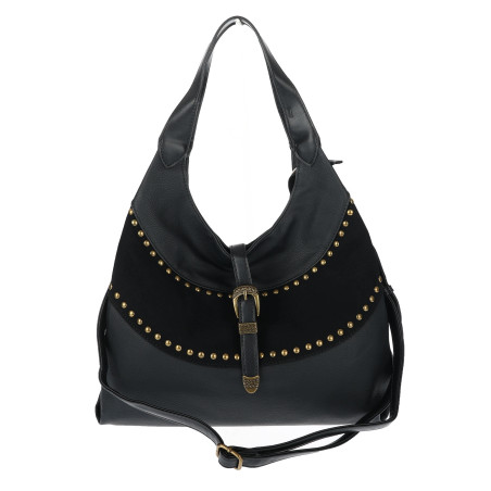 Torebka damska do ręki shopper worek torba na ramię listonoszka D530 Czarna
