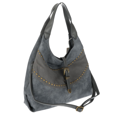Torebka damska do ręki shopper worek torba na ramię listonoszka D530 Szara