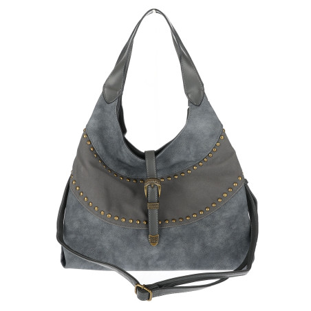 Torebka damska do ręki shopper worek torba na ramię listonoszka D530 Szara