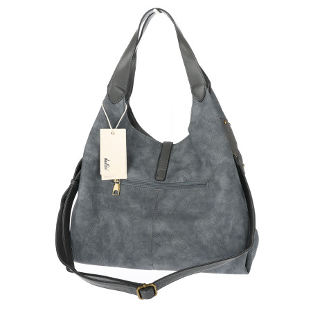 Torebka damska do ręki shopper worek torba na ramię listonoszka D530 Szara