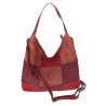 Torebka Damska zamszowa shopper listonoszka modna lekka torba DC558 Bordowa