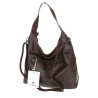Torebka Damska zamszowa shopper listonoszka modna torba DC558 Czekoladowa