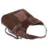 Torebka Damska zamszowa shopper listonoszka modna torba DC558 Czekoladowa