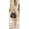 Torebka Damska zamszowa shopper listonoszka modna lekka torba DC558 Czarna