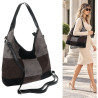 Torebka Damska zamszowa shopper listonoszka modna lekka torba DC558 Czarna