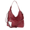 Torebka Damska zamszowa shopper listonoszka modna lekka torba DC558 Bordowa