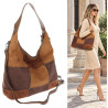 Torebka Damska zamszowa shopper listonoszka modna torba DC558 C. Brązowa