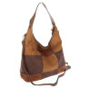 Torebka Damska zamszowa shopper listonoszka modna torba DC558 C. Brązowa