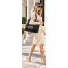 Torebka Damska zamszowa shopper listonoszka modna lekka torba DC558 Czarna