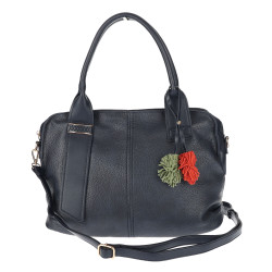Torebka Damska shopper Teczka torba na ramię duża pojemna MC801 Granatowa