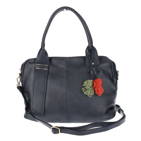 Torebka Damska shopper Teczka torba na ramię duża pojemna MC801 Granatowa