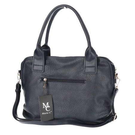 Torebka Damska shopper Teczka torba na ramię duża pojemna MC801 Granatowa