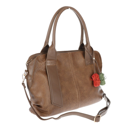 Torebka Damska shopper Teczka torba na ramię duża pojemna MC801 Beżowa