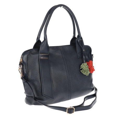 Torebka Damska shopper Teczka torba na ramię duża pojemna MC801 Granatowa