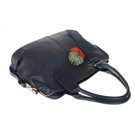 Torebka Damska shopper Teczka torba na ramię duża pojemna MC801 Granatowa