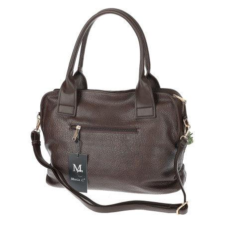 Torebka Damska shopper Teczka torba na ramię duża pojemna MC801 Czekoladowa