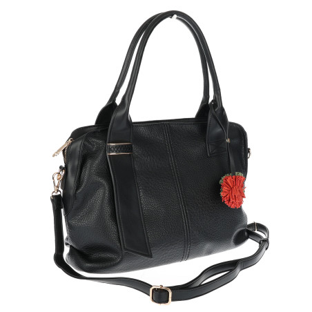 Torebka Damska shopper Teczka torba na ramię duża pojemna MC801 Czarna