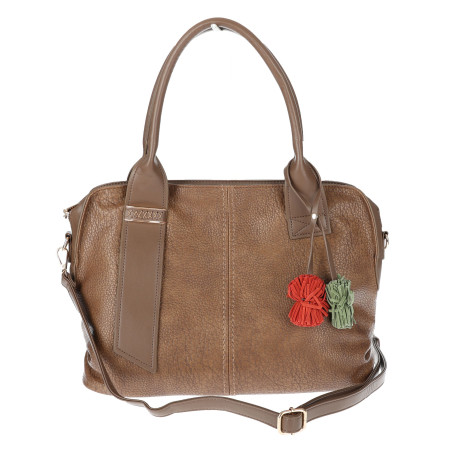 Torebka Damska shopper Teczka torba na ramię duża pojemna MC801 Beżowa
