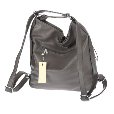Torebka Damska Plecak Shopper na Ramię Torba 2w1 Worek Pojemna SR009 Taupe