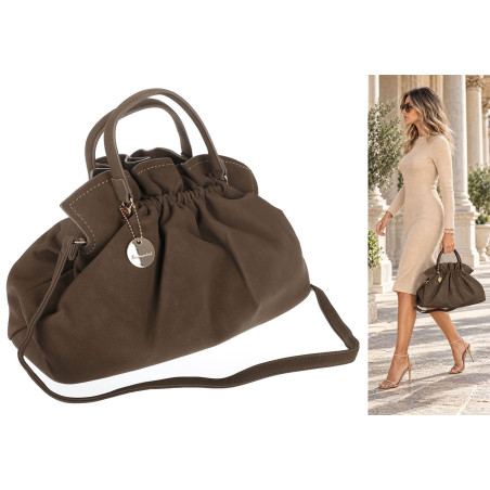 Torebka damska Tommasini Kuferek Listonoszka Pojemna do Ręki JM87 Beżowa