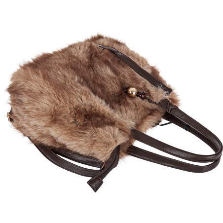 Torebka damska Tommasini Futrzana shopper Pojemna do ręki T3741 Beżowa
