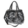 Torebka damska Tommasini Futrzana shopper Pojemna do ręki T3741 Szara