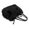 Torebka damska Tommasini Futrzana shopper Pojemna do ręki T3741 Czarna