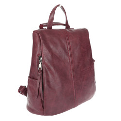 Plecak damski Tommasini Torebka Listonoszka 2w1 Kieszenie SP673 Bordowa