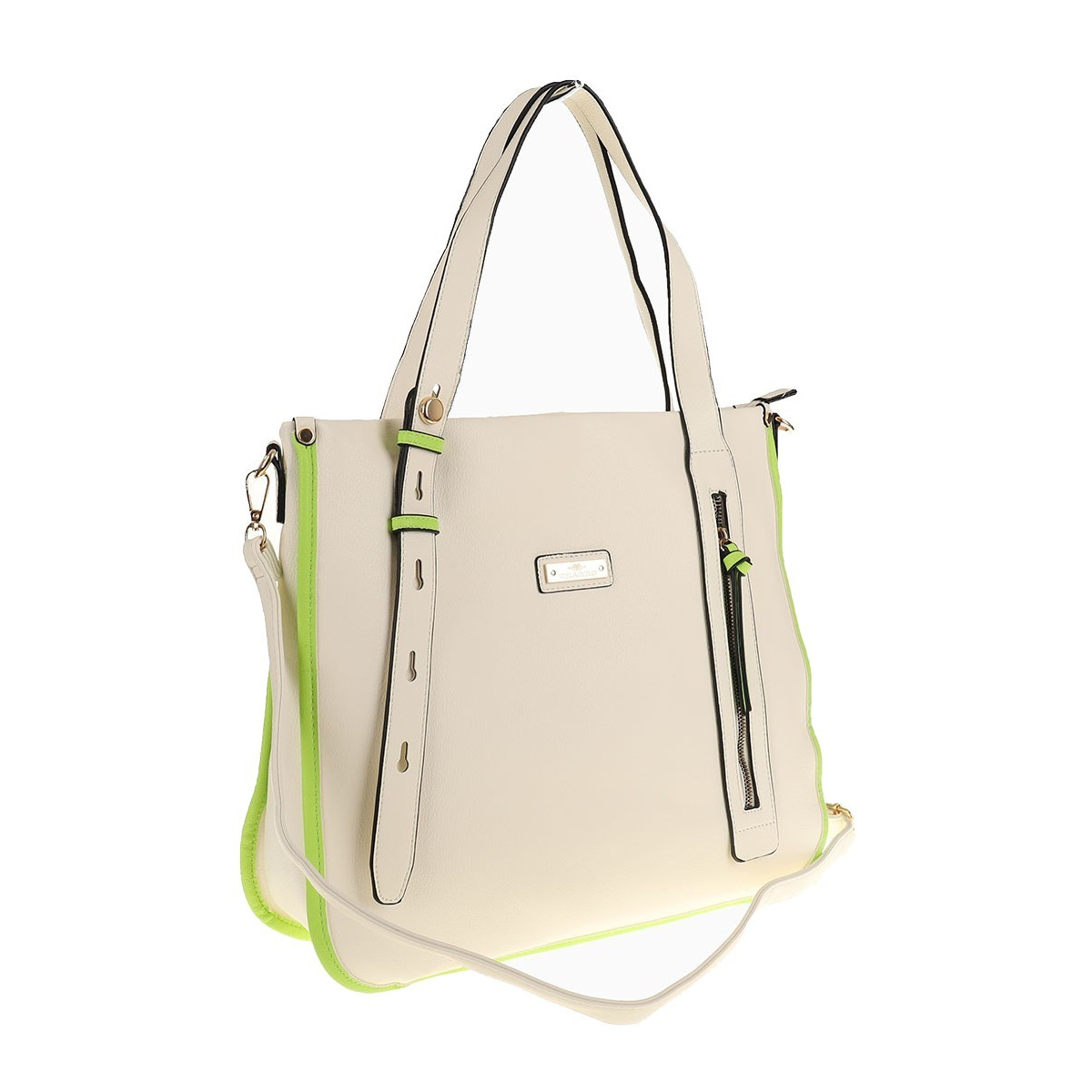 CHARRO Elegancka Torebka Damska Teczka listonoszka CH736243 White