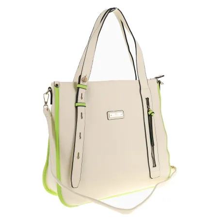 CHARRO Elegancka Torebka Damska Teczka listonoszka CH736243 White