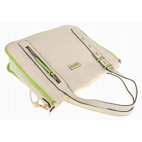 CHARRO Elegancka Torebka Damska Teczka listonoszka CH736243 White