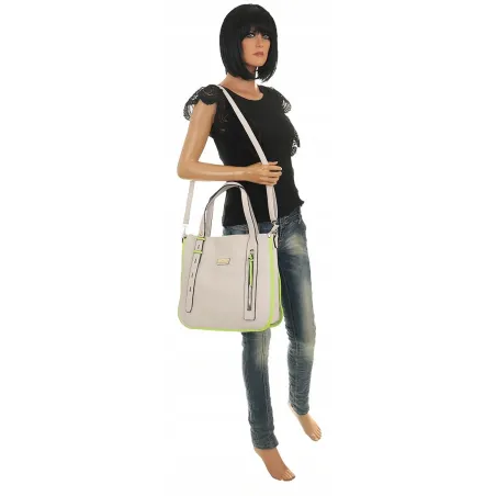 CHARRO Elegancka Torebka Damska Teczka listonoszka CH736243 Grey