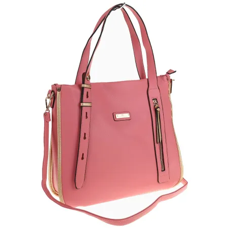 CHARRO Elegancka Torebka Damska Teczka listonoszka CH736243 Pink