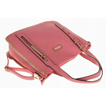 CHARRO Elegancka Torebka Damska Teczka listonoszka CH736243 Pink