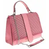 SARA MODA Elegancka Torebka kuferek listonoszka ażurowa 6899 Pink