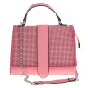 SARA MODA Elegancka Torebka kuferek listonoszka ażurowa 6899 Pink