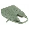 ANDREA MASSI Włoska Marka Torebka Damska Ażurowa 2w1 Worek na Ramię 23049 Green
