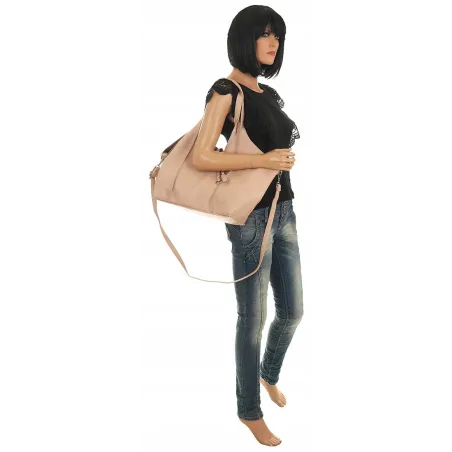 Maxfly Włoska Marka Torebka Damska worek listonoszka MF1778 Pink