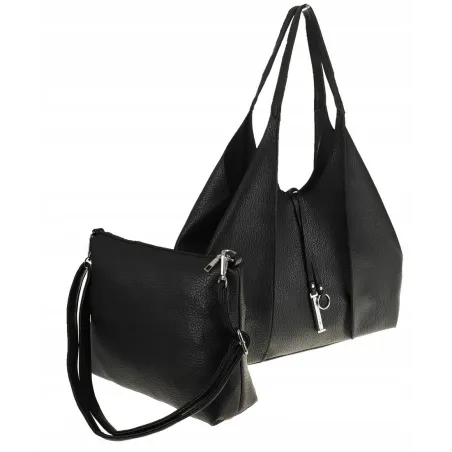 Maxfly Włoska Marka Torebka Damska worek listonoszka MF1778 Black
