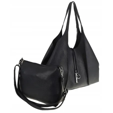 Maxfly Włoska Marka Torebka Damska worek listonoszka MF1778 D.Blue