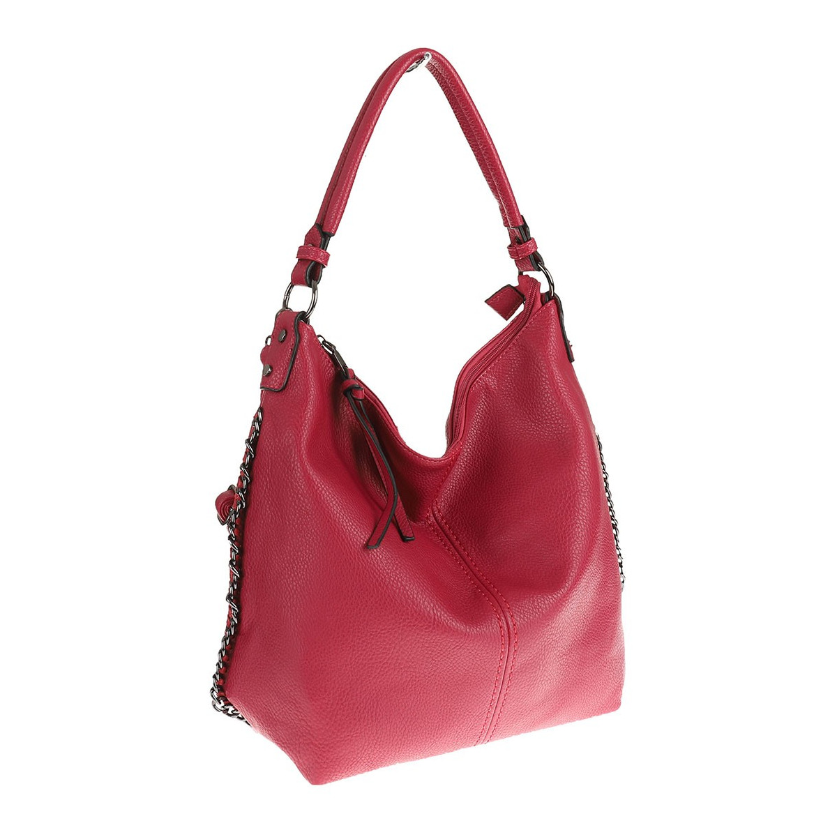 Klasyczna Torebka Damska listonoszka worek P174 Rose Red