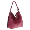 Klasyczna Torebka Damska listonoszka worek P174 Purple Red