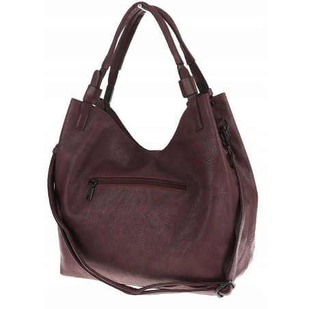Tommasini Torebka Damska Listonoszka Duża Torba Shopper Worek 2692 Bordowa